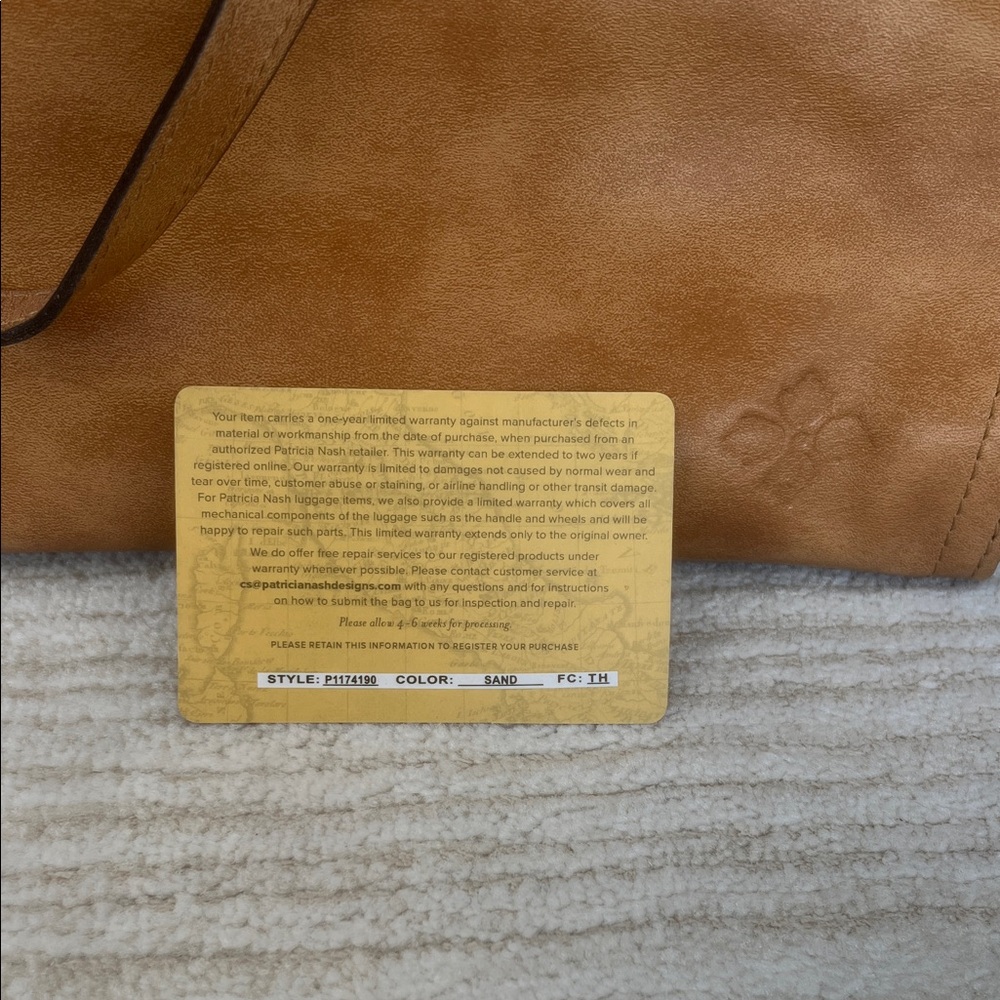Patricia Nash Tan Woven Leather Shoulder Bag - Picture 4 of 11